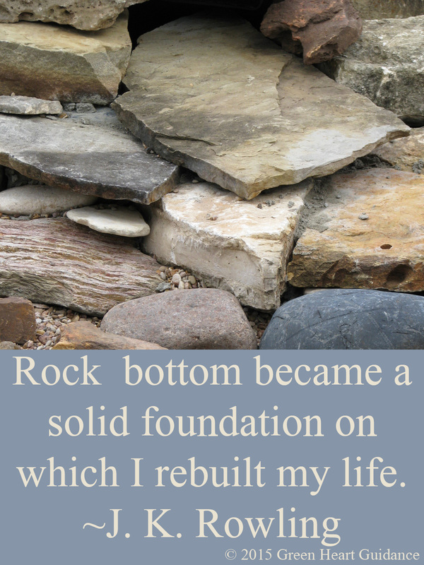 Rock bottom became a solid foundation on which I rebuilt my life. ~J. K. Rowling