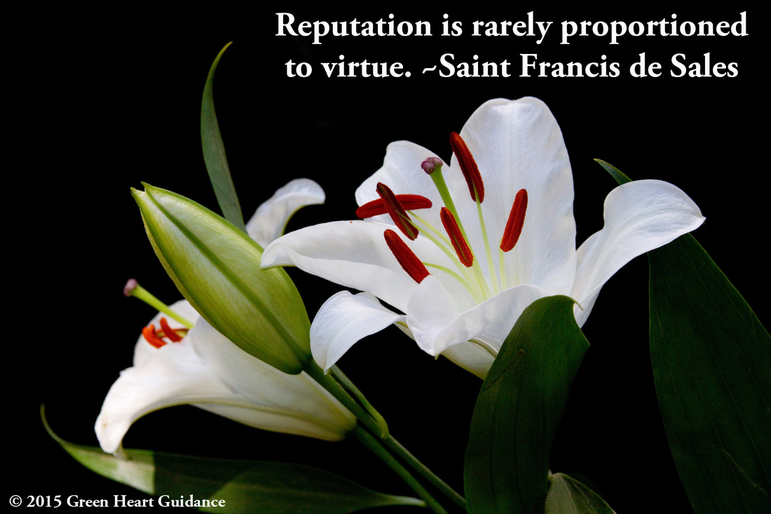 Reputation is rarely proportioned to virtue. ~Saint Francis de Sales