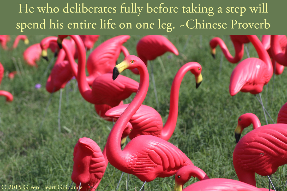 He who deliberates fully before taking a step will spend his entire life on one leg. ~Chinese Proverb